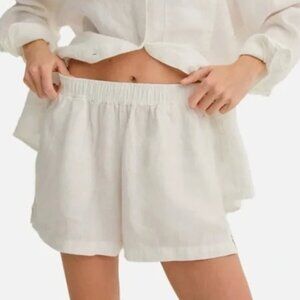 Mate the label linen shorts